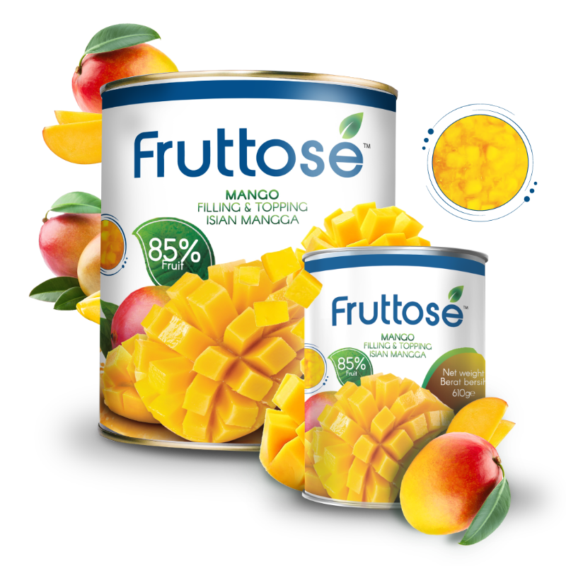 Fruttose Mango Fruit Filling & Topping 595g