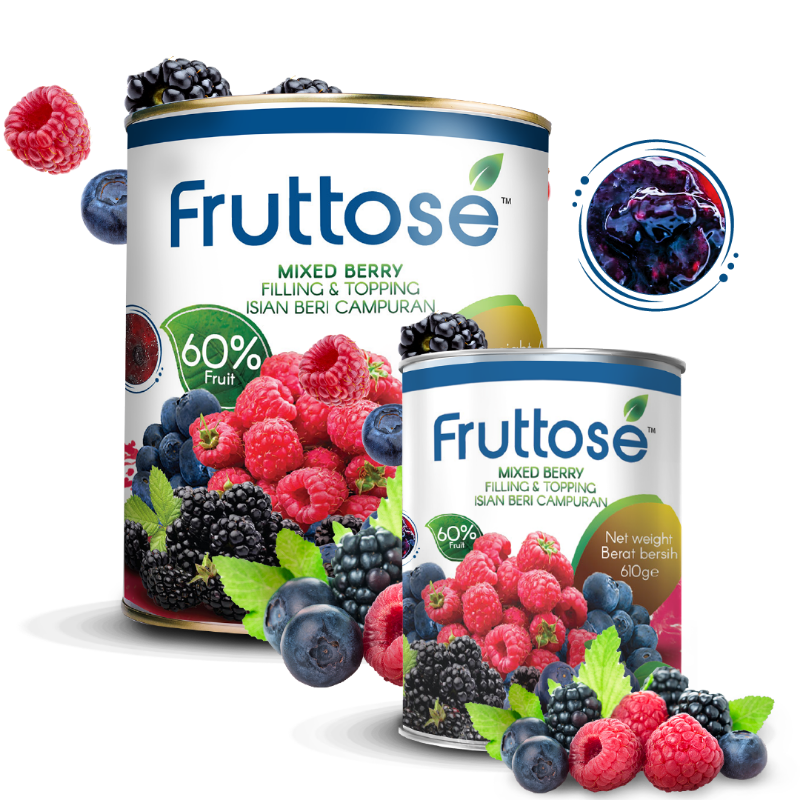 Fruttose Mix Berry Fruit Filling & Topping 595g