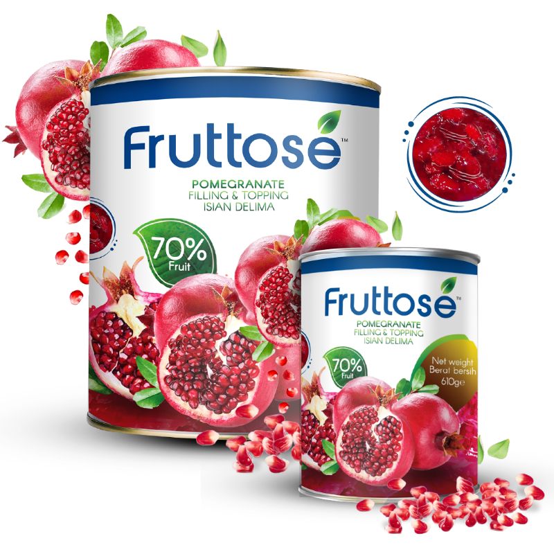 Fruttose Pomegranate Fruit Filling & Topping 595g